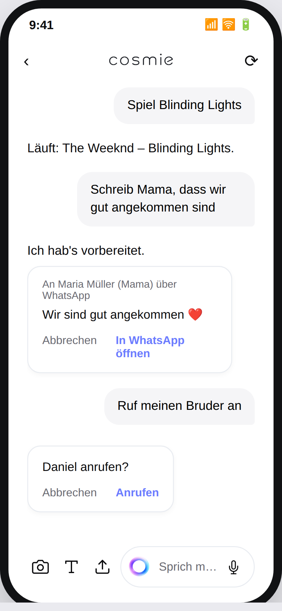 Cosmie Gespräch